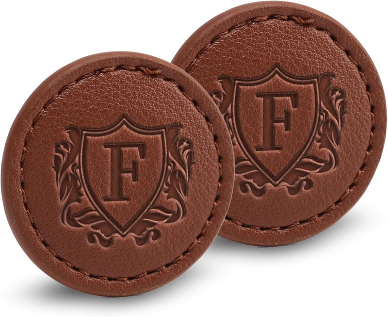 CybGene Golf Ball Markers (Tan, Set of 2) - Golf Gifts for Men - Golf Accessories Leather Golf Markers - Image 1